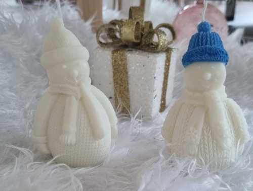 Bougie bonhomme de neige