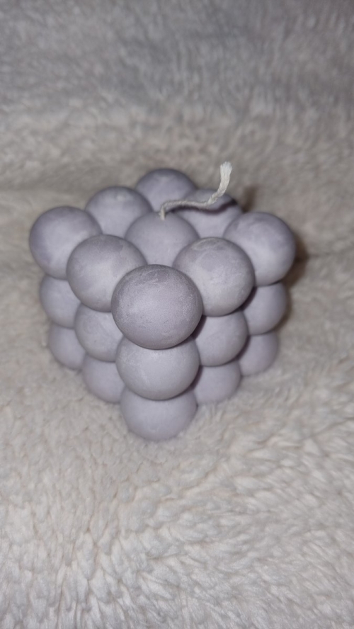 Grosse bougie cube boules