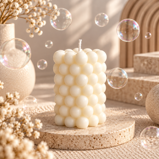 Bougie Colonne Bubble
