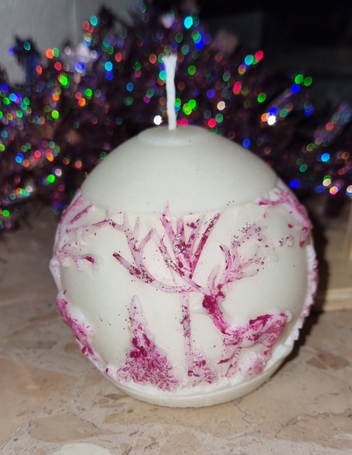 Bougie boule de Noël